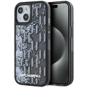 Karl Lagerfeld Liquide Glitter Monogram Gradient Apple iPhone 15 black