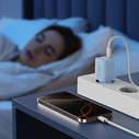 Tech-Protect NCM33W 2-port USB-A, USB-C Network Charger PD 33W / QC3.0 Baby Blue