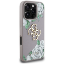 Guess Grained Roses Big 4G logo Apple iPhone 16 Pro Max purple