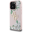 Guess Grained Roses Big 4G logo Apple iPhone 16 Pro Max pink