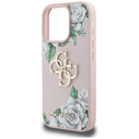 Guess Grained Roses Big 4G logo Apple iPhone 16 Pro Max pink