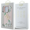 Guess Grained Roses Big 4G logo Apple iPhone 16 Pro pink