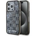 Karl Lagerfeld Liquide Glitter Monogram Gradient Apple iPhone 15 Pro black