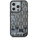 Karl Lagerfeld Liquide Glitter Monogram Gradient Apple iPhone 15 Pro Max black