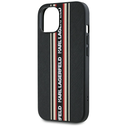 Karl Lagerfeld Saffiano Athleisure Stripes Cord Apple iPhone 15 black-red
