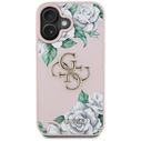 Guess Grained Roses Big 4G logo Apple iPhone 16 pink