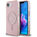 Guess IML Glitter Circle MagSafe Apple iPhone 17e / 16e pink