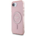 Guess IML Glitter Circle MagSafe Apple iPhone 17e / 16e pink