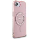 Guess IML Glitter Circle MagSafe Apple iPhone 17e / 16e pink