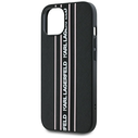 Karl Lagerfeld Saffiano Athleisure Stripes Cord Apple iPhone 15 black-pink