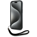 Karl Lagerfeld Saffiano Athleisure Stripes Cord Apple iPhone 15 Pro black-red