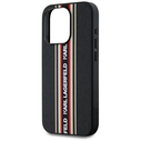 Karl Lagerfeld Saffiano Athleisure Stripes Cord Apple iPhone 15 Pro black-red