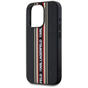 Karl Lagerfeld Saffiano Athleisure Stripes Cord Apple iPhone 15 Pro Max black-red