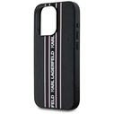 Karl Lagerfeld Saffiano Athleisure Stripes Cord Apple iPhone 15 Pro Max black-pink
