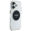 Guess IML Metal Colored Circle Classic Logo MagSafe Apple iPhone 16 black