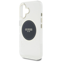 Guess IML Metal Colored Circle Classic Logo MagSafe Apple iPhone 16 black