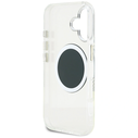 Guess IML Metal Colored Circle Classic Logo MagSafe Apple iPhone 16 black