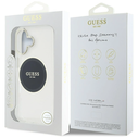 Guess IML Metal Colored Circle Classic Logo MagSafe Apple iPhone 16 black
