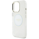 Guess IML Metal Colored Circle Classic Logo MagSafe Apple iPhone 16 Pro white