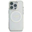 Guess IML Metal Colored Circle Classic Logo MagSafe Apple iPhone 16 Pro Max white