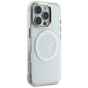 Guess IML Metal Colored Circle Classic Logo MagSafe Apple iPhone 16 Pro Max white