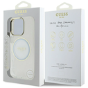 Guess IML Metal Colored Circle Classic Logo MagSafe Apple iPhone 16 Pro Max white