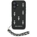 Karl Lagerfeld Saffiano Crystals w/Chain Apple iPhone 16 black