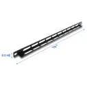Delock cable management panel 67460 για rack 19", 0.5U, βάθος 22mm, μεταλλικό, μαύρο