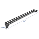 Delock cable management panel 67461 για rack 19", 0.5U, βάθος 50mm, μεταλλικό, μαύρο