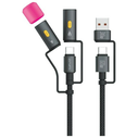 4smarts Explorer 4in1 USB-C / USB-A, USB-C lighter, flashlight 60W 1m black