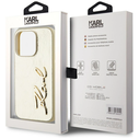 Karl Lagerfeld Wrinkled Metal Signature Apple iPhone 15 Pro Max gold