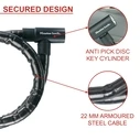Master Lock Αντικλεπτική Αλυσίδα Μοτοσυκλέτας με Κλειδαριά και Μήκος 120εκ. (Ø22mm) - 8115EURDPS