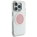 Guess IML Metal Colored Circle Classic Logo MagSafe Apple iPhone 16 Pro Max pink