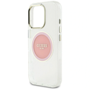 Guess IML Metal Colored Circle Classic Logo MagSafe Apple iPhone 16 Pro Max pink