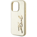 Karl Lagerfeld Wrinkled Metal Signature Apple iPhone 15 Pro gold