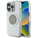 Guess IML Metal Colored Circle Classic Logo MagSafe Apple iPhone 16 Pro Max grey