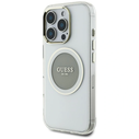 Guess IML Metal Colored Circle Classic Logo MagSafe Apple iPhone 16 Pro Max grey