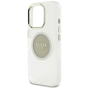 Guess IML Metal Colored Circle Classic Logo MagSafe Apple iPhone 16 Pro Max grey