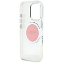 Guess IML Metal Colored Circle Classic Logo MagSafe Apple iPhone 16 Pro pink