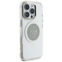 Guess IML Metal Colored Circle Classic Logo MagSafe Apple iPhone 16 Pro grey