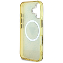 Guess IML Metal Glitter 4G Circle Triangle MagSafe Apple iPhone 16 brown