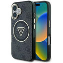 Guess IML Metal Glitter 4G Circle Triangle MagSafe Apple iPhone 16 black