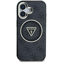 Guess IML Metal Glitter 4G Circle Triangle MagSafe Apple iPhone 16 black