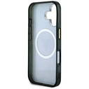 Guess IML Metal Glitter 4G Circle Triangle MagSafe Apple iPhone 16 black