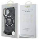 Guess IML Metal Glitter 4G Circle Triangle MagSafe Apple iPhone 16 black