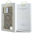 Guess IML Metal Glitter 4G Circle Triangle MagSafe Apple iPhone 16 Pro brown