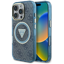 Guess IML Metal Glitter 4G Circle Triangle MagSafe Apple iPhone 16 Pro Max blue