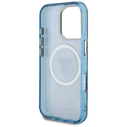 Guess IML Metal Glitter 4G Circle Triangle MagSafe Apple iPhone 16 Pro Max blue