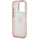 Guess IML Metal Glitter 4G Circle Triangle MagSafe Apple iPhone 16 Pro Max pink