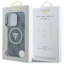 Guess IML Metal Glitter 4G Circle Triangle MagSafe Apple iPhone 16 Pro blue